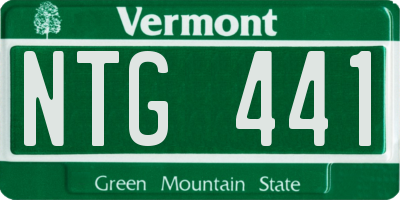VT license plate NTG441