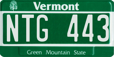 VT license plate NTG443