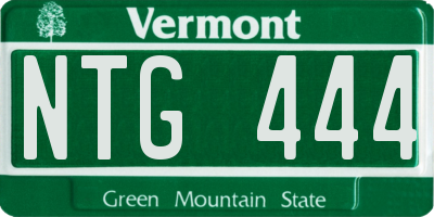 VT license plate NTG444