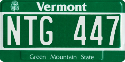 VT license plate NTG447