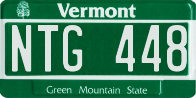 VT license plate NTG448