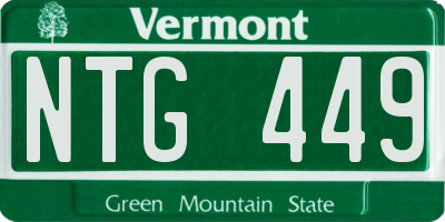 VT license plate NTG449