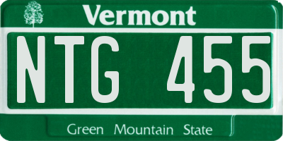 VT license plate NTG455
