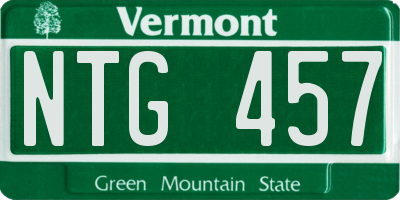 VT license plate NTG457