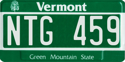 VT license plate NTG459