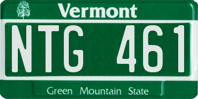 VT license plate NTG461