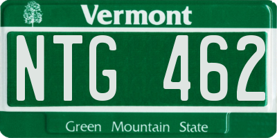 VT license plate NTG462