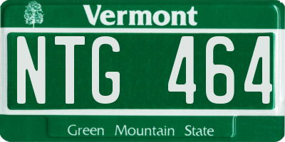 VT license plate NTG464