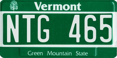 VT license plate NTG465