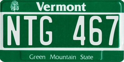 VT license plate NTG467