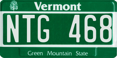 VT license plate NTG468