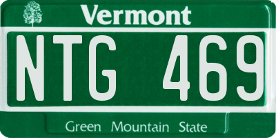 VT license plate NTG469