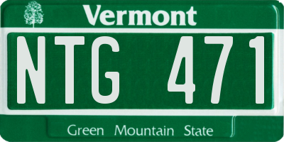 VT license plate NTG471