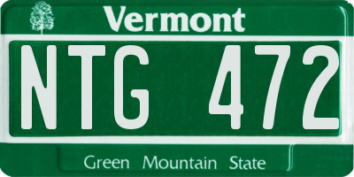 VT license plate NTG472