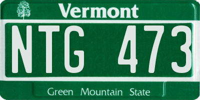 VT license plate NTG473