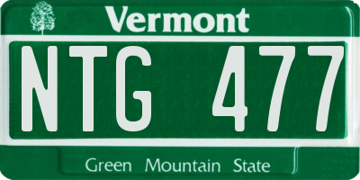 VT license plate NTG477