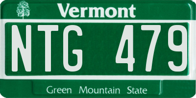 VT license plate NTG479