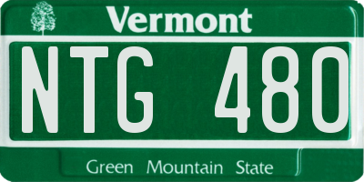 VT license plate NTG480