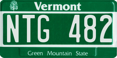 VT license plate NTG482