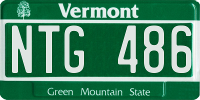 VT license plate NTG486