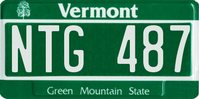VT license plate NTG487