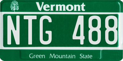 VT license plate NTG488