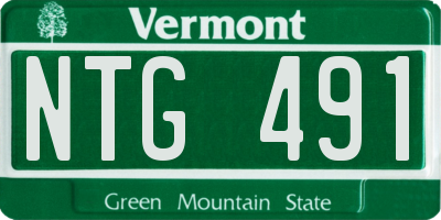 VT license plate NTG491