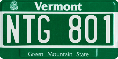 VT license plate NTG801