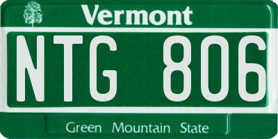 VT license plate NTG806