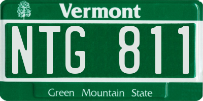 VT license plate NTG811