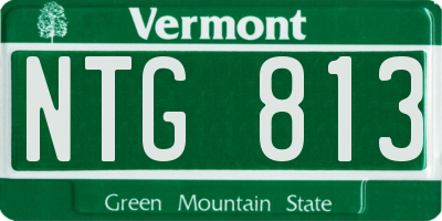 VT license plate NTG813