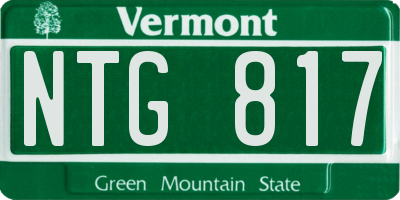 VT license plate NTG817