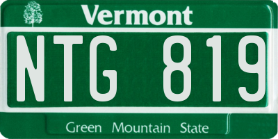 VT license plate NTG819