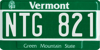 VT license plate NTG821