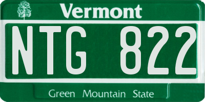 VT license plate NTG822