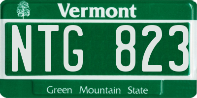 VT license plate NTG823