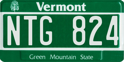 VT license plate NTG824