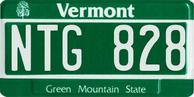VT license plate NTG828