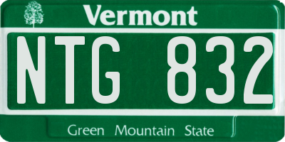 VT license plate NTG832
