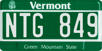 VT license plate NTG849