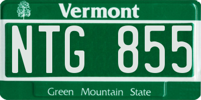 VT license plate NTG855