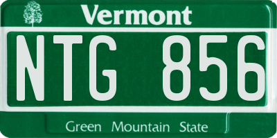 VT license plate NTG856