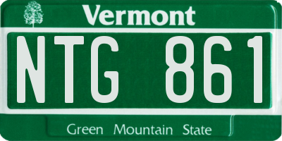 VT license plate NTG861