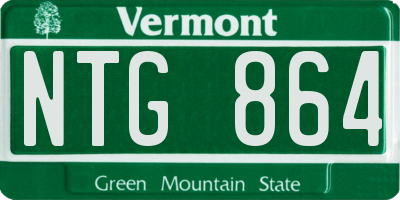 VT license plate NTG864