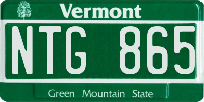 VT license plate NTG865