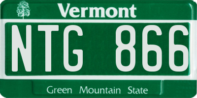 VT license plate NTG866