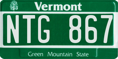 VT license plate NTG867