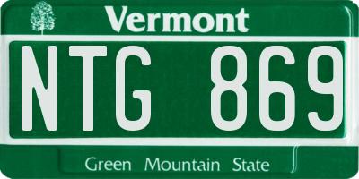 VT license plate NTG869