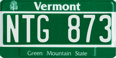 VT license plate NTG873