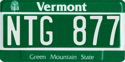 VT license plate NTG877